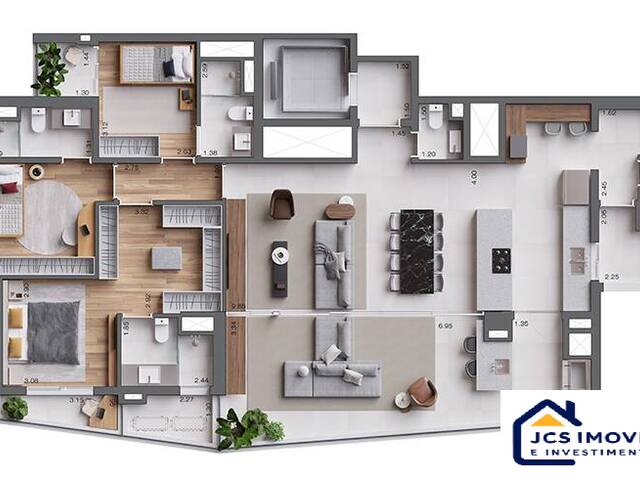 Decorado 4 Dorms 168m2